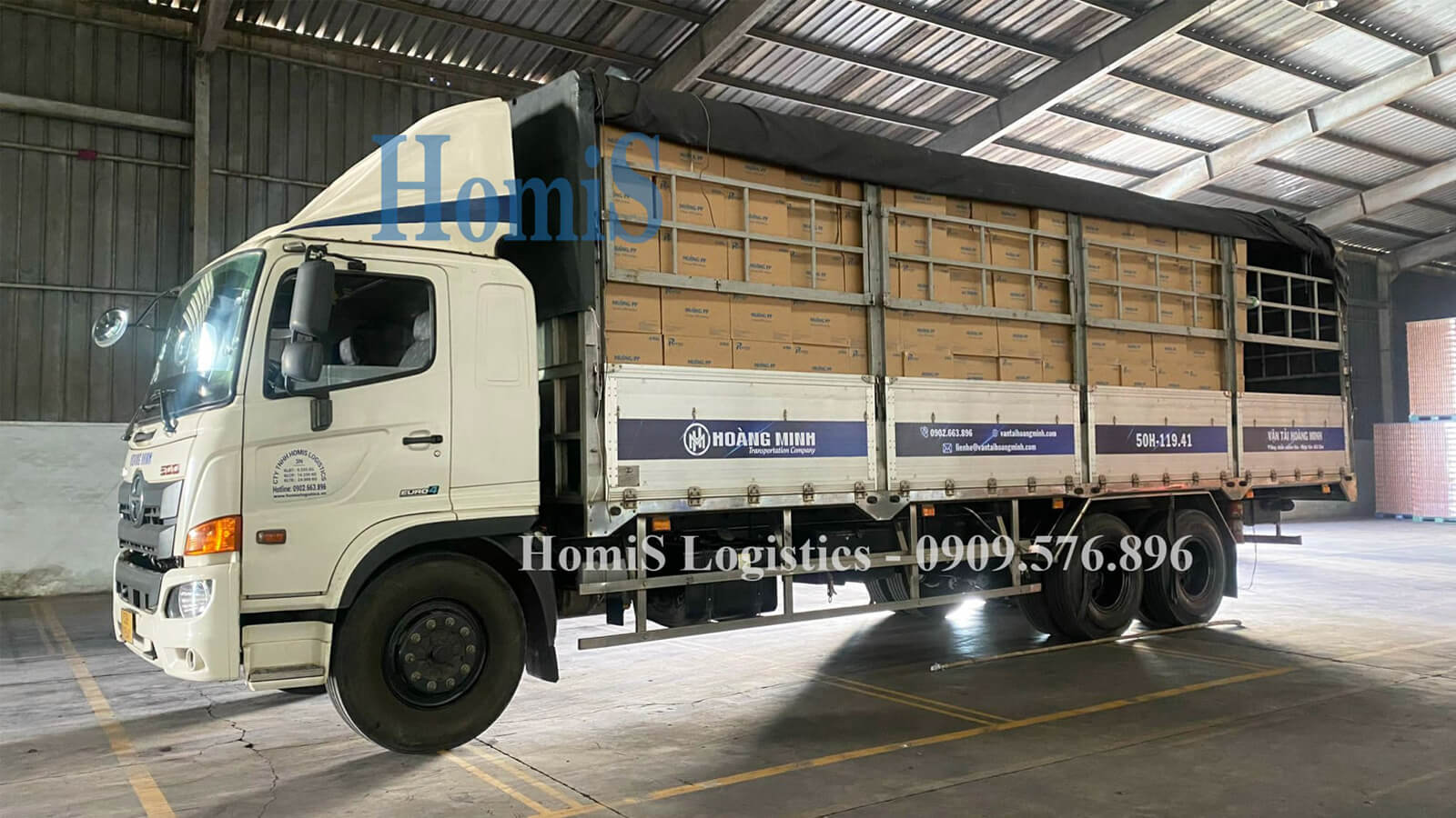 Cho thuê xe tải chở hàng công nghiệp tại nhà máy