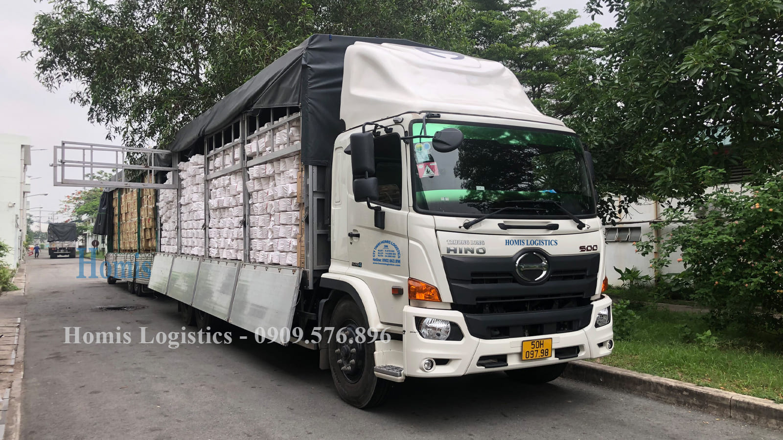 Hình ảnh xe tải Homis phục vụ tại Vĩnh Long