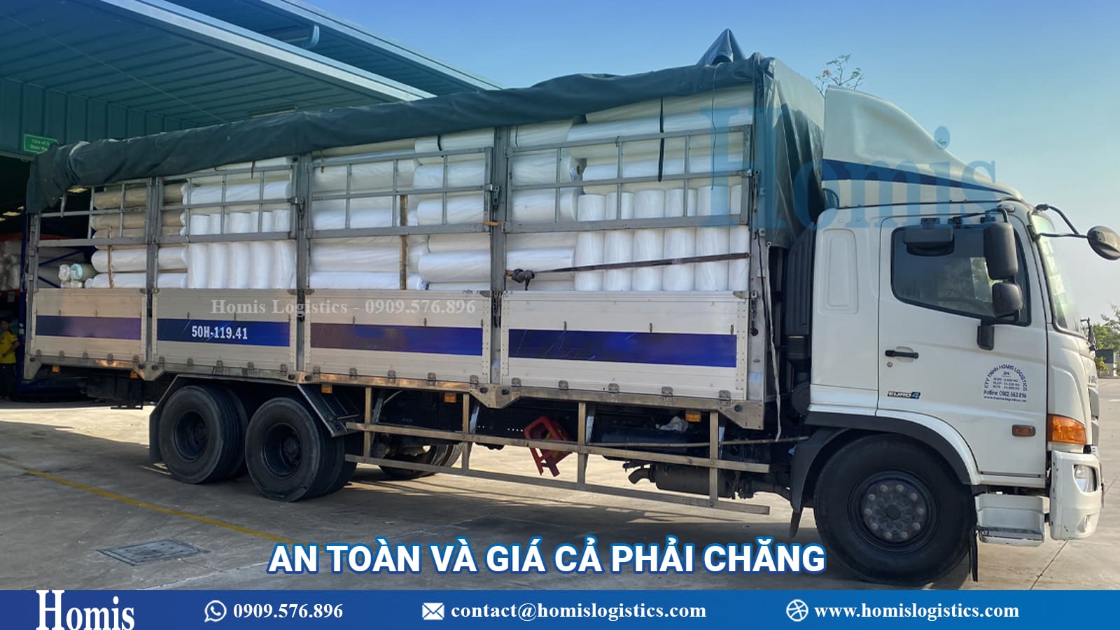 xe tải cho thuê của Homis tại Bình Dương